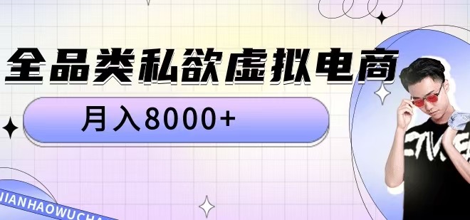 全品类私欲虚拟电商，月入8000+【揭秘】-资源社