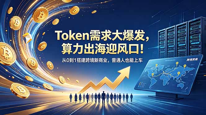 Token需求大爆发,算力出海迎风口!从0到1搭建跨境新商业,普通人也能上车-资源社