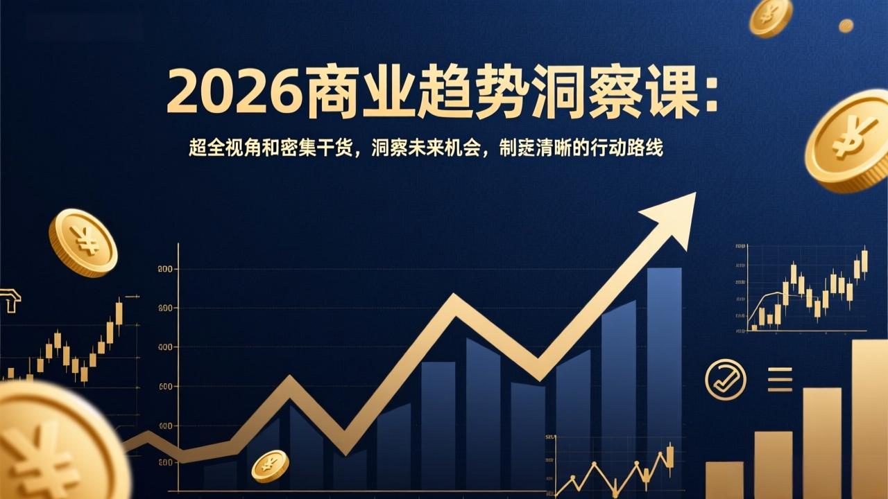 2026商业趋势洞察课：超全视角和密集干货，洞察未来机会，制定清晰的行动路线-资源社