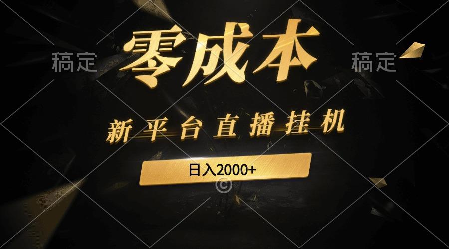 (9841期)新平台直播挂机最新玩法，0成本，不违规，日入2000+-资源社