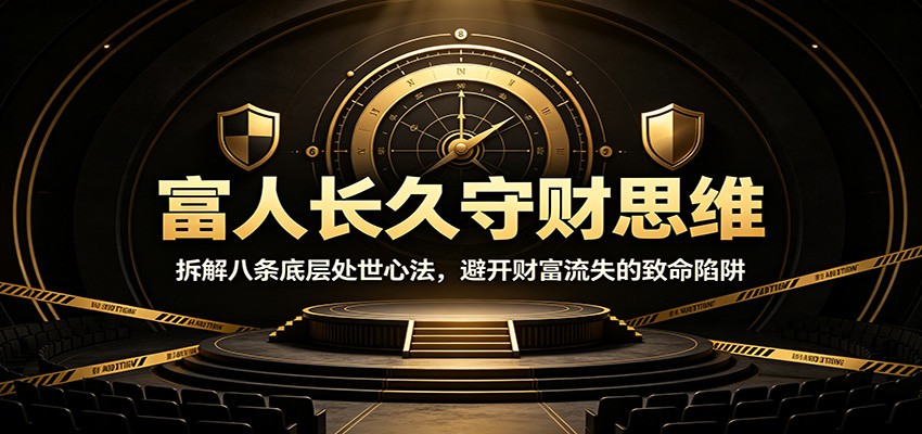 富人长久守财思维：拆解八条底层处世心法，避开财富流失的致命陷阱-资源社