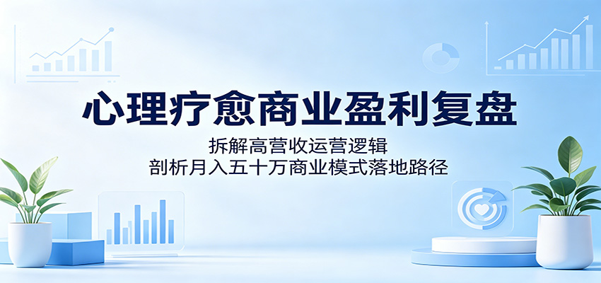 心理疗愈商业盈利复盘:拆解高营收运营逻辑,剖析月入五十万商业模式落地路径-资源社