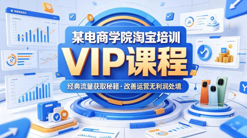 某电商学院淘宝培训VIP课程，各种经典有用的流量获取秘籍，改善运营产品没利润的处境(2026年5月)-资源社