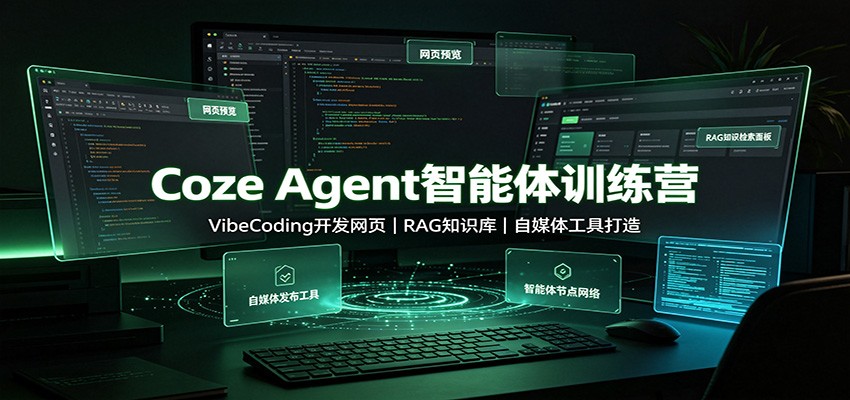 Coze Agent智能体训练营：VibeCoding开发网页，RAG知识库，自媒体工具打造-资源社