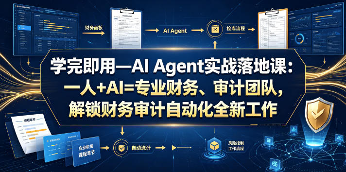 学完即用—AI Agent实战落地课:一人+AI=专业财务、审计团队,解锁财务审计自动化全新工作模式(更新0818)-资源社