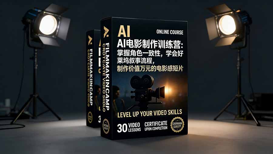 AI电影制作训练营：掌握角色一致性，学会好莱坞叙事流程，制作价值万元的电影感短片-资源社