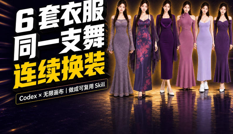 同一支舞,6套衣服按顺序切换:我把服装换装视频做成了一个Skill-资源社