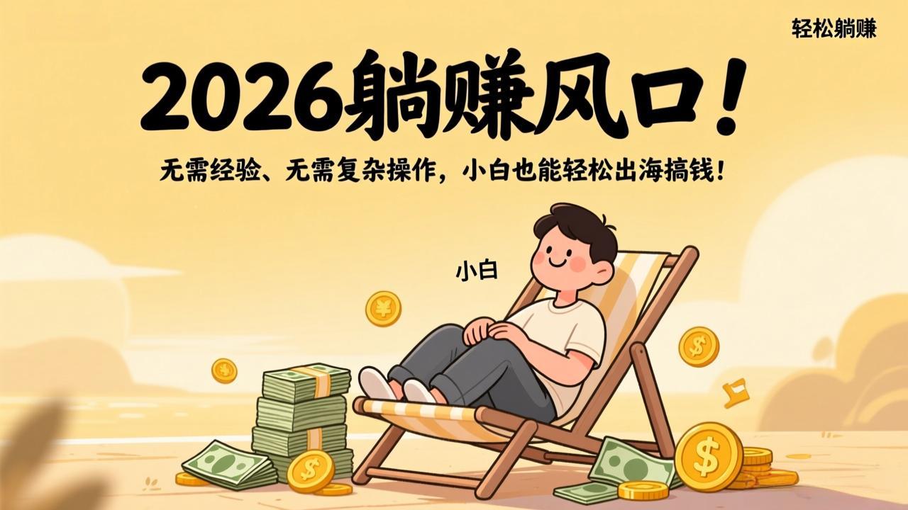 2026躺赚风口！无需经验、无需复杂操作，小白也能轻松出海搞钱！-资源社