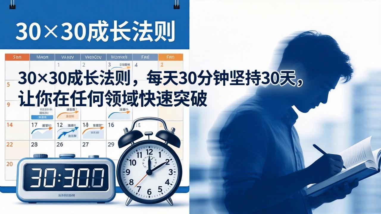 付费文章：30×30成长法则，每天30分钟坚持30天，让你在任何领域快速突破-资源社