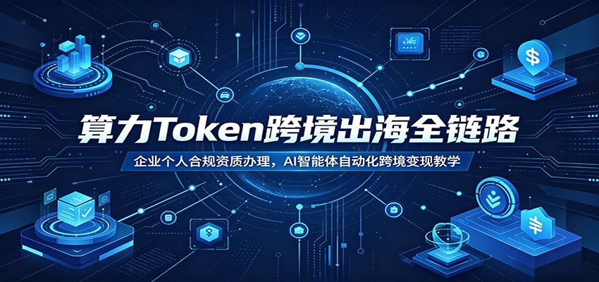 算力Token跨境出海全链路：企业个人合规资质办理，AI智能体自动化跨境变现教学-资源社