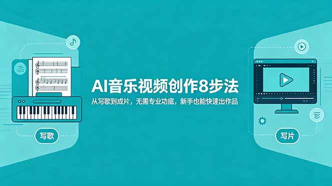 AI音乐视频创作8步法：从写歌到成片，无需专业功底，新手也能快速出作品-资源社