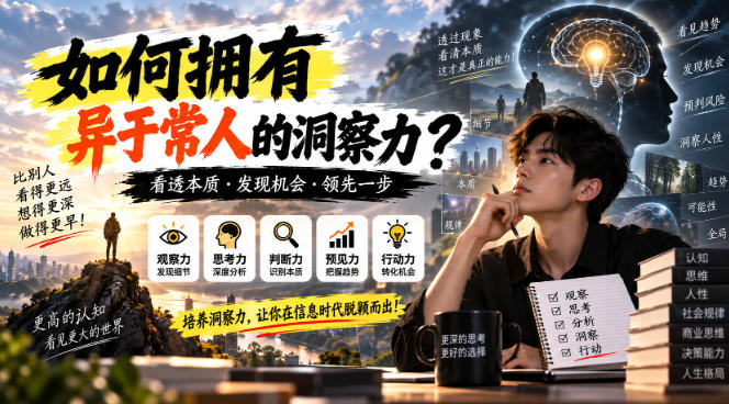 某公众号付费文章：如何拥有异于常人的洞察力？-资源社
