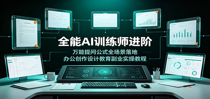 全能AI训练师进阶：万能提问公式全场景落地，办公创作设计教育副业实操教程-资源社