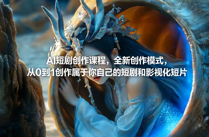 AI短剧创作课程，全新创作模式，从0到1创作属于你自己的短剧和影视化短片-资源社