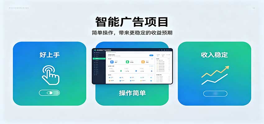 智能广告挂机项目,操作简单上手快,收益稳定可持续。稳定日入300+-资源社