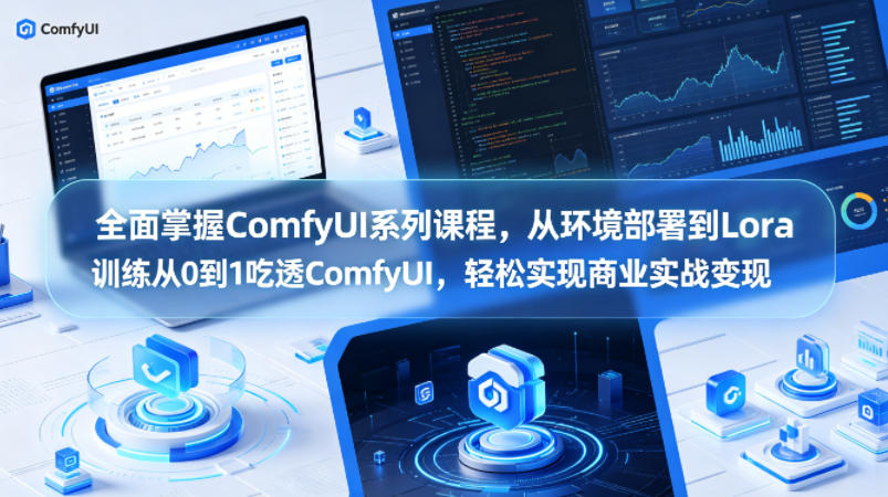 全面掌握ComfyUI系列课程，从环境部署到Lora训练从0到1吃透ComfyUI，轻松实现商业实战变现-资源社