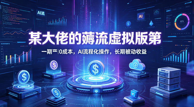 某大佬的薅流虚拟版第一期丨0成本，AI流程化操作，长期被动收益-资源社