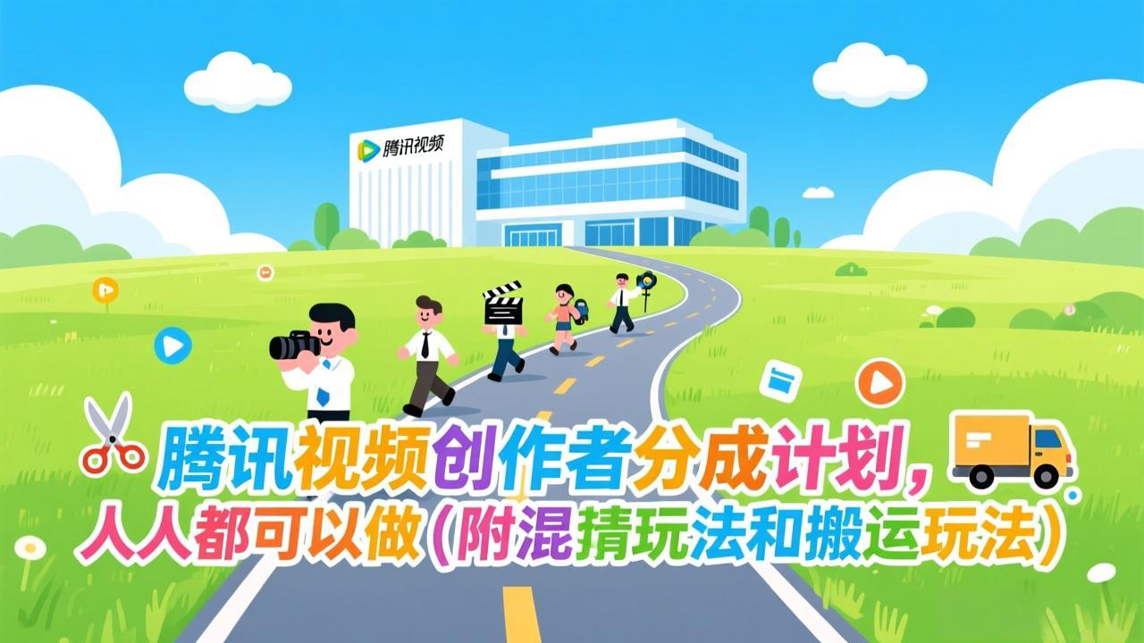 腾讯视频创作者分成计划，人人都可以做(附混剪玩法和搬运玩法-资源社