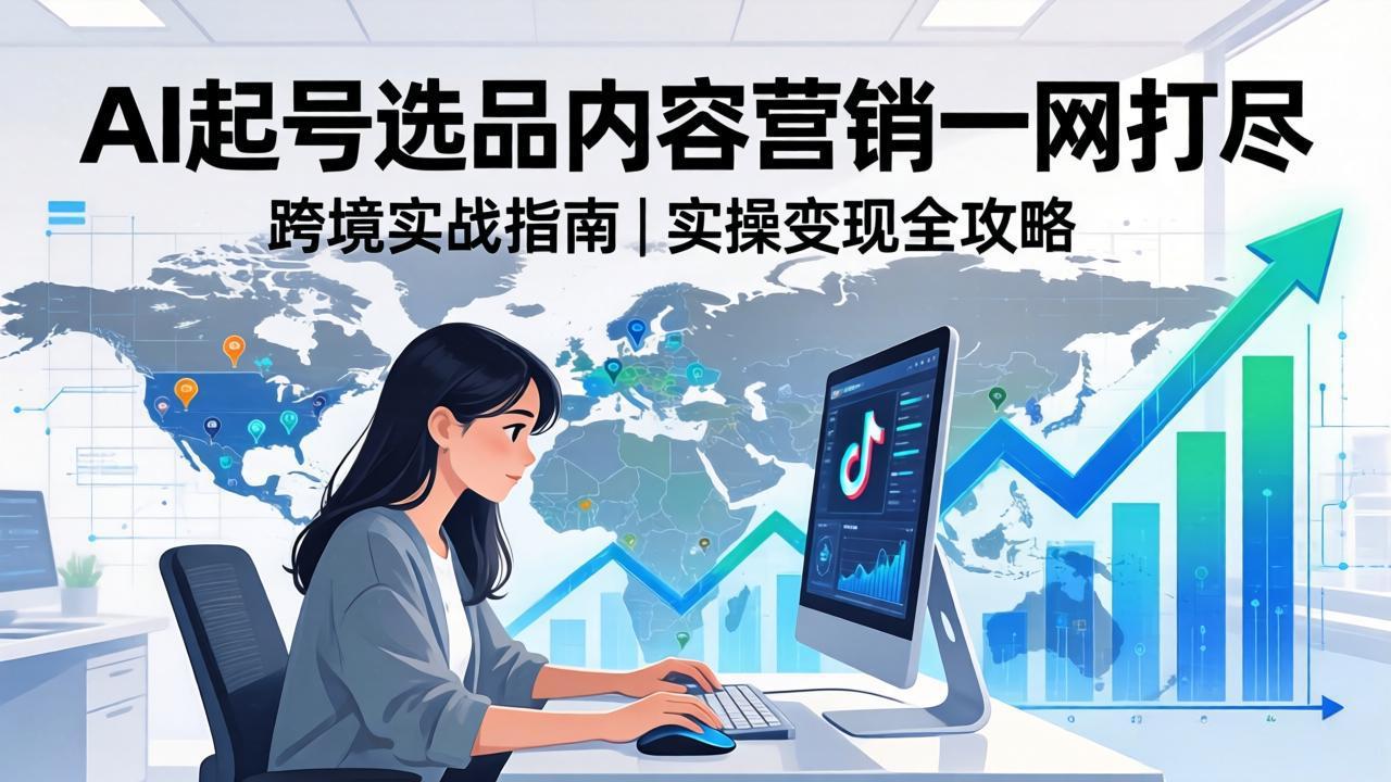 2026 TikTok 跨境AI实操：从零基础到变现全流程，AI起号选品内容营销一网打尽-资源社
