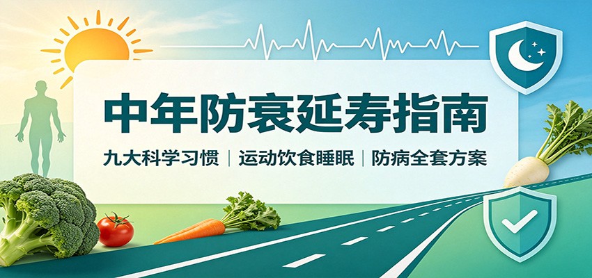 中年防衰延寿指南：九大科学习惯，运动饮食睡眠防病全套方案-资源社
