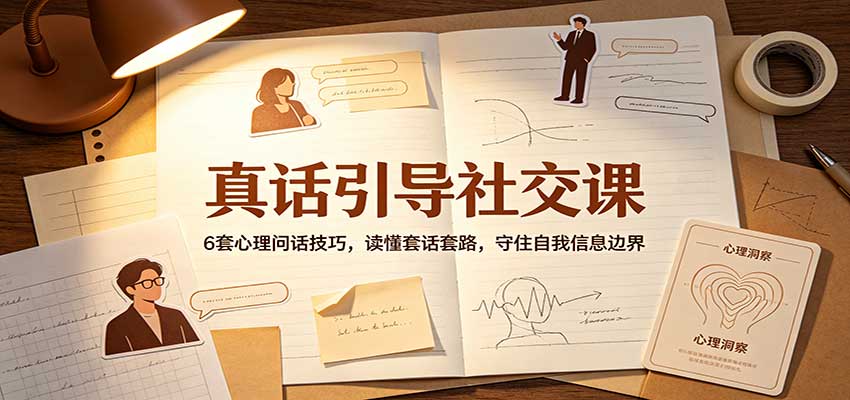 真话引导社交课：6套心理问话技巧，读懂套话套路，守住自我信息边界-资源社