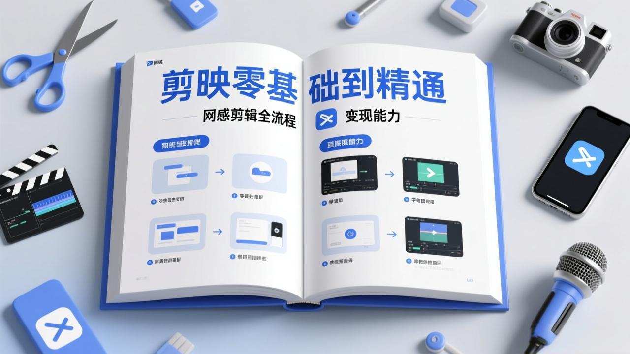 剪映零基础也能快速上手,从入门到精通掌握网感剪辑全流程,掌握能直接变现的剪辑能力-资源社