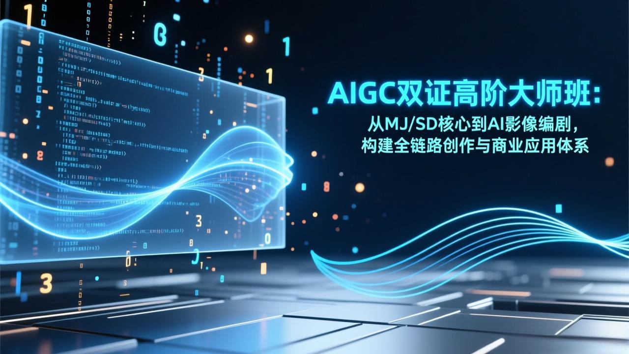 AIGC双证高阶大师班：从MJ/SD核心到AI影像编剧，构建全链路创作与商业应用体系-资源社
