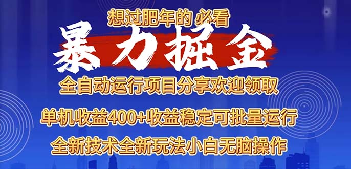 2025暴力掘金项目，想过肥年必看！-资源社