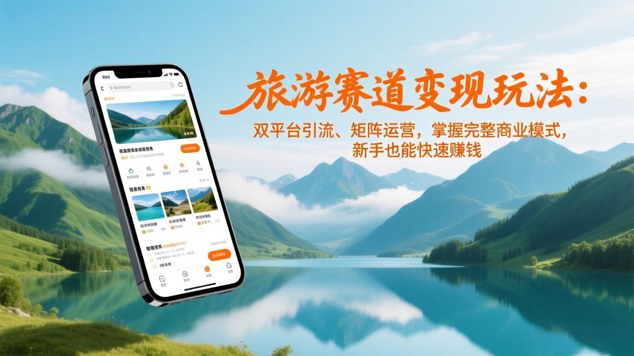 旅游赛道变现玩法：双平台引流、矩阵运营，掌握完整商业模式，新手也能快速赚钱-资源社