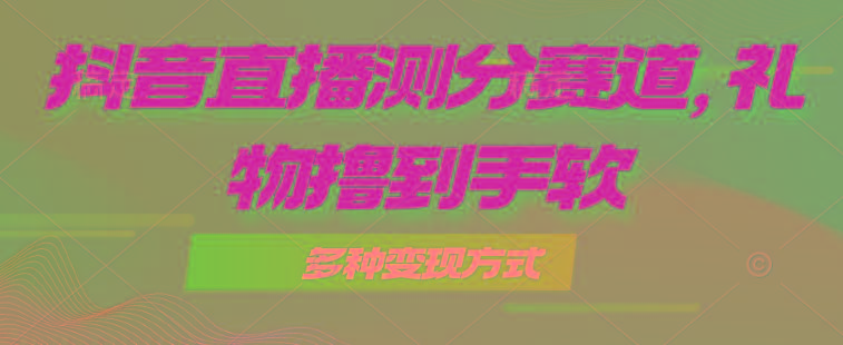 抖音直播测分赛道，多种变现方式，轻松日入1000+-资源社