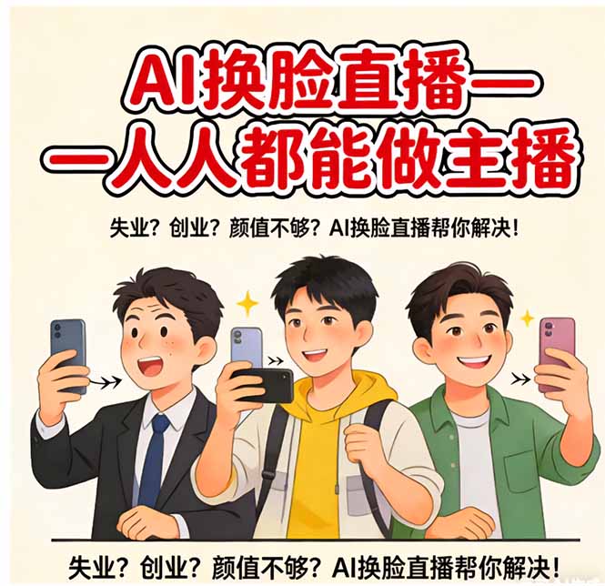 AI换脸直播，人人都能做主播-资源社