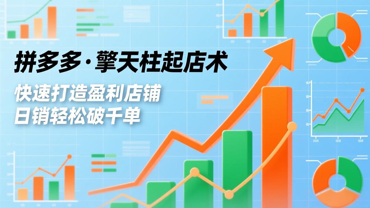 拼多多·擎天柱起店术，爆流布局、利润起飞、不断流，快速打造盈利店铺，日销破千单(更新-资源社