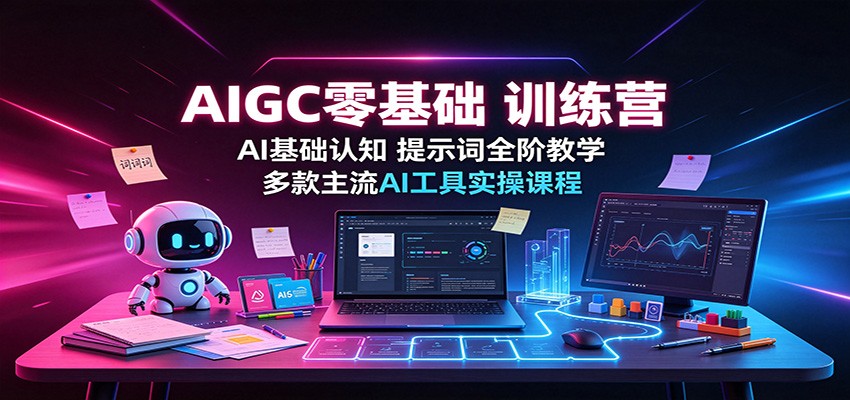 AIGC零基础训练营：AI基础认知，提示词全阶教学，多款主流AI工具实操课程-资源社
