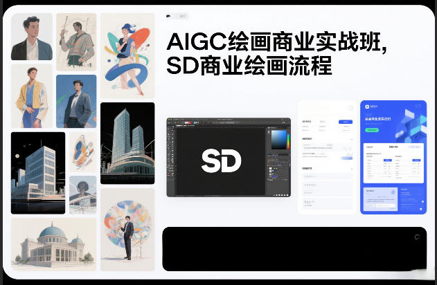 AIGC绘画商业实战班，SD商业绘画流程-资源社
