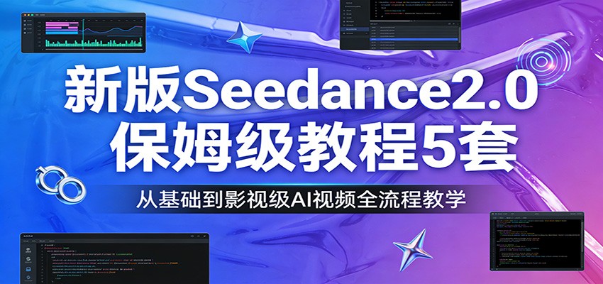 新版Seedance2.0保姆级教程5套：从基础到影视级AI视频全流程教学-资源社