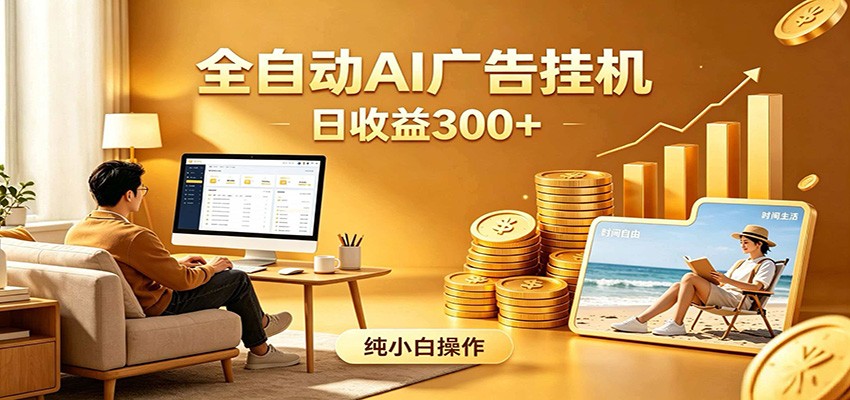 AI风口项目，全程解放双手，后台自动运行赚取收益，每天稳定收益300+-资源社