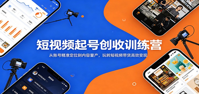 短视频起号创收训练营:从账号精准定位到内容量产,玩转短视频带货高效变现-资源社