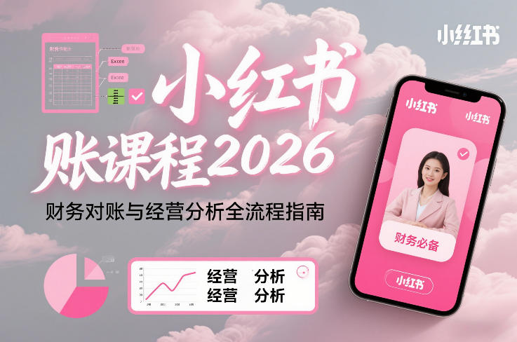 小红书对账课程2026，财务对账与经营分析全流程指南-资源社