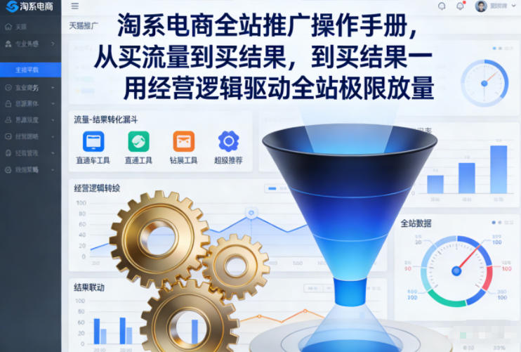 淘系电商全站推广操作手册，从买流量到买结果一用经营逻辑驱动全站极限放量-资源社
