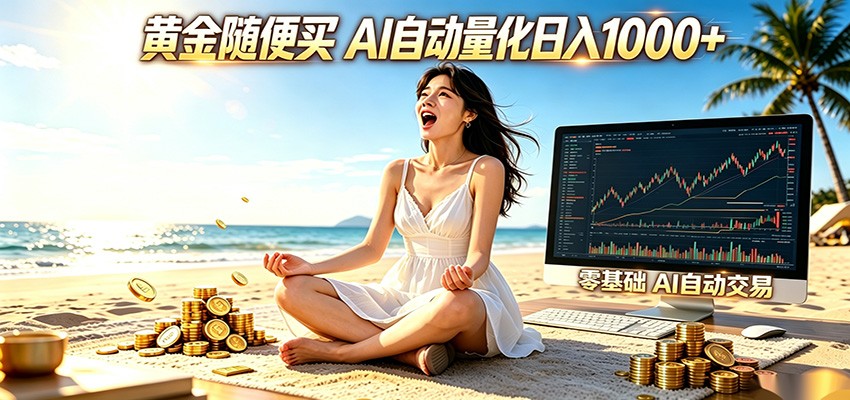 黄金随便买?AI自动外汇量化交易 在家当皇帝 日入1000+-资源社
