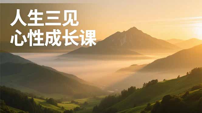 人生三见心性成长课，见天地众生自己，搞透人性安顿身心，活出清晰自我，内在富足无价-资源社