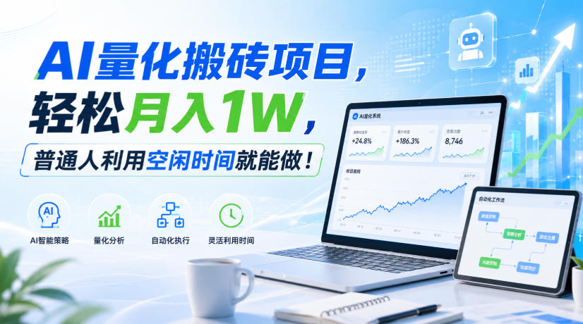利用AI实现自动量化搬砖,月入万元,任何人都可以做!-资源社