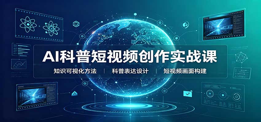 AI科普短视频创作实战课：配套要点文档，文案与视频提示词模板教学-资源社