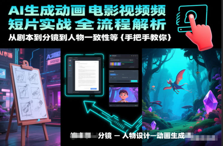 AI生成动画电影视频短片实战全流程解析,从剧本到分镜到人物一致性等手把手教你-资源社