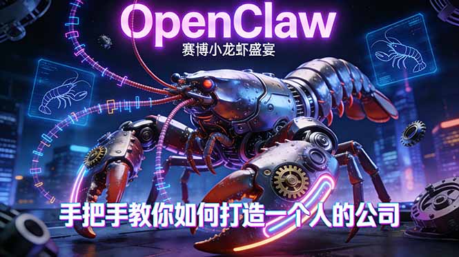OpenClaw，小龙虾-从产品到爆款的成长之路，手把手教你如何打造一个人的公司-资源社