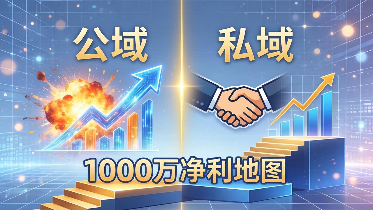 公域玩命出爆款，私域悄悄做成交：这套AI内训课，2026给你打通1000万净利的地图-资源社