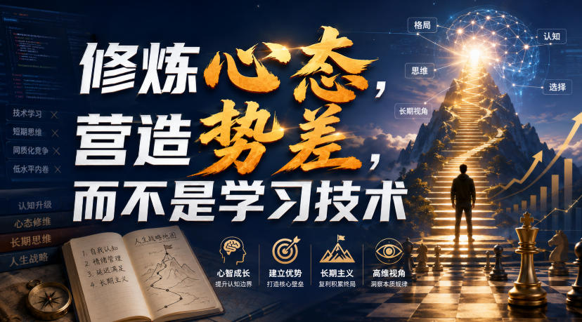 付费文章：修炼心态，营造势差，而不是学习技术-资源社
