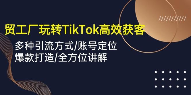 外贸工厂玩转TikTok高效获客,多种引流方式/账号定位/爆款打造/全方位讲解-资源社