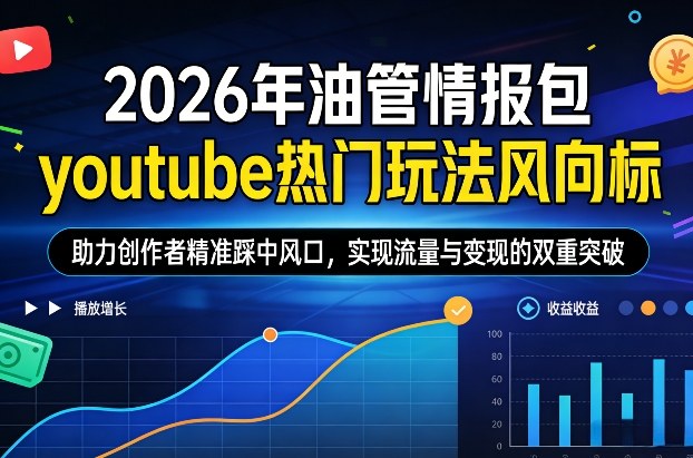2026年油管情报包，youtube热门玩法风向标，助力创作者精准踩中风口，实现流量与变现的双重突破(更新0330)-资源社