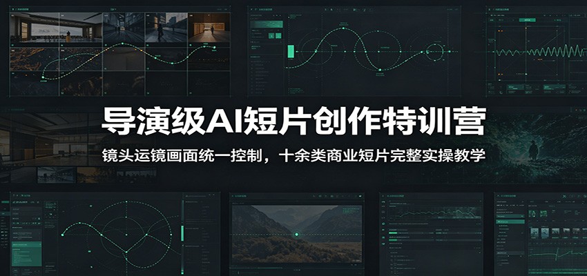导演级AI短片创作特训营：镜头运镜画面统一控制，十余类商业短片完整实操教学(更新)-资源社